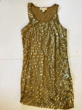 Michael Kors Brown With Gold Sparkles, Tank/Tankdress